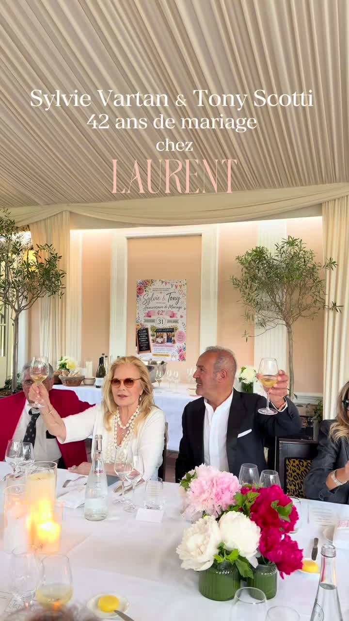 Sylvie Vartan et Tony Scotti chez Laurent